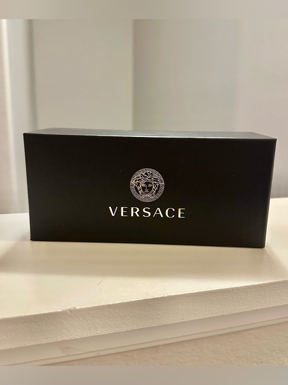 Versace Black Box for eyeglasses with Gold Medusa and Logo